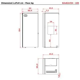 Stufa idro pellet Palazzetti Ecofire Dadò Idro 20 acqua 5 stelle