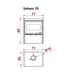 Wood stove Palazzetti Sahara 70 9 KW 5 stars