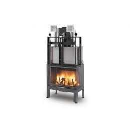 Wood-burning fireplace PALAZZETTI Monobloc 78 Angular Easy Line