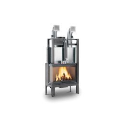 Wood-burning fireplace PALAZZETTI Ecomonobloc MX 64 F Angular