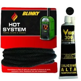 Fibrocer gasket kit for fireplaces stoves and ovens with putty