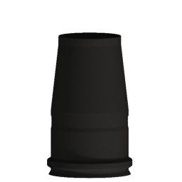 Truncated conical end cap N1TO ISO10 MATT BLACK Double wall flue