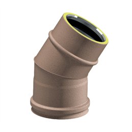 30° bend K1C3 ISO10 RUSTY Double wall flue