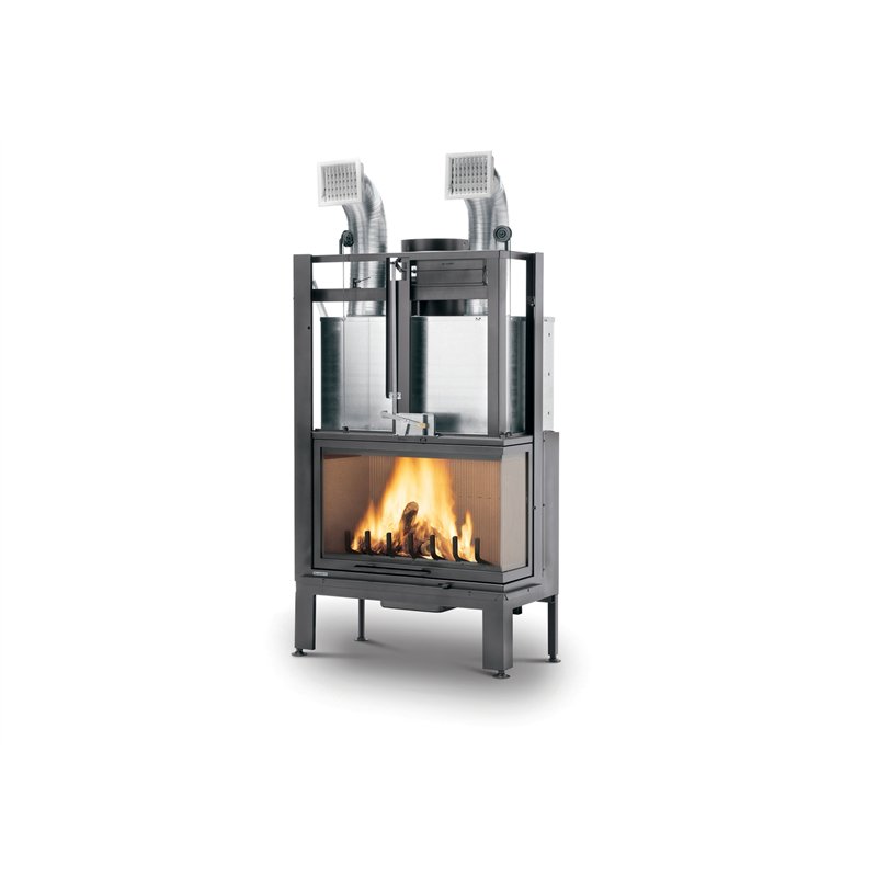 Wood-burning fireplace PALAZZETTI Ecomonobloc MX 86 Angular air