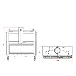 Wood-burning fireplace PALAZZETTI Ecomonobloc MX25:9 air