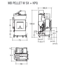 Termocamino a legna Montegrappa MB PELLET W Essential Q