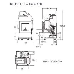 Termocamino a legna Montegrappa MB PELLET W Essential V