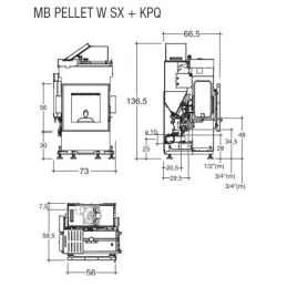 Termocamino a legna Montegrappa MB PELLET W Essential V