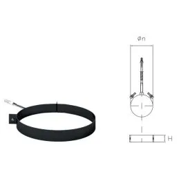 Wall collar for tube MONOFIRE pellet stoves De Marinis Inox