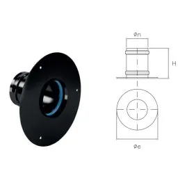 Sheet metal ceiling rose for MONOFIRE pellet stove De Marinis