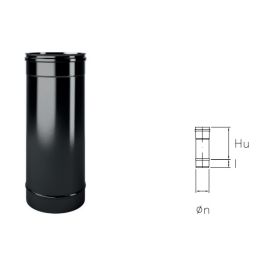 Tubo da 0,25 metro MFT2 Monofire Inox Aisi316 BLACK per stufe a pellet