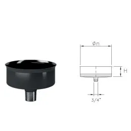 Plug with drain for T fitting for MONOFIRE pellet stoves De Marinis Inox