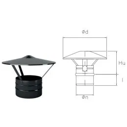 Chinese exhaust terminal for MONOFIRE pellet stoves De Marinis Inox
