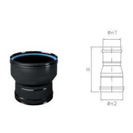 Female / female surcharge fitting for MONOFIRE pellet stoves De Marinis Inox