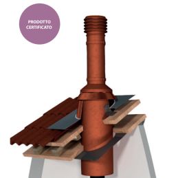 Wooden roof passage SAFE system for stainless steel flue
