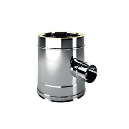Reduced 90 ° T fitting ø80mm I2TR ISO25 INOX Double wall flue