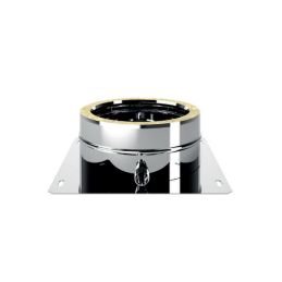 Base plate with side discharge double wall flue ISO25 De Marinis Inox