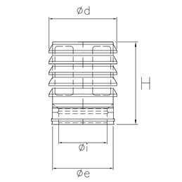Double-walled chimney ring ISO25 De Marinis Inox