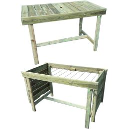 Opening wooden table with Blinky SAMBUCO drying rack 116x63x73h