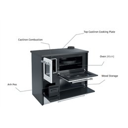 Cucina a legna BLINKY GIUSY 9 Kw 4 stelle