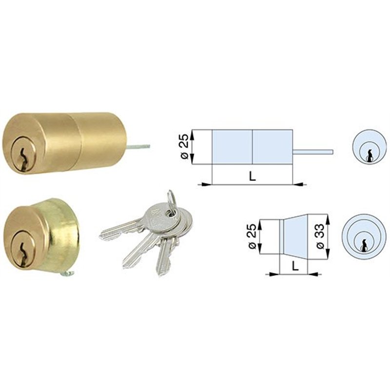 Pair of cylinders for lock apply MG MONTI 014500
