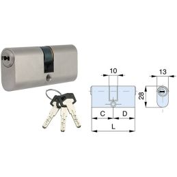 Cilindro ovale per serratura MG Monti H1864 chiave di sicurezza