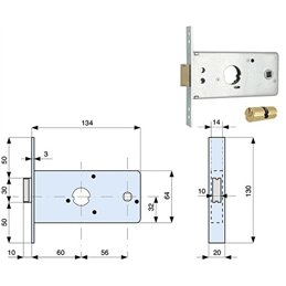Lock for band MG MONTI 288 600 134x64
