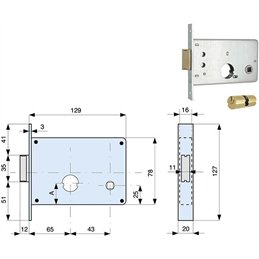Lock for band MG MONTI 313 650 129x78