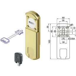 Magnetic key protection for double bitted locks DISEC MG410-4WDM