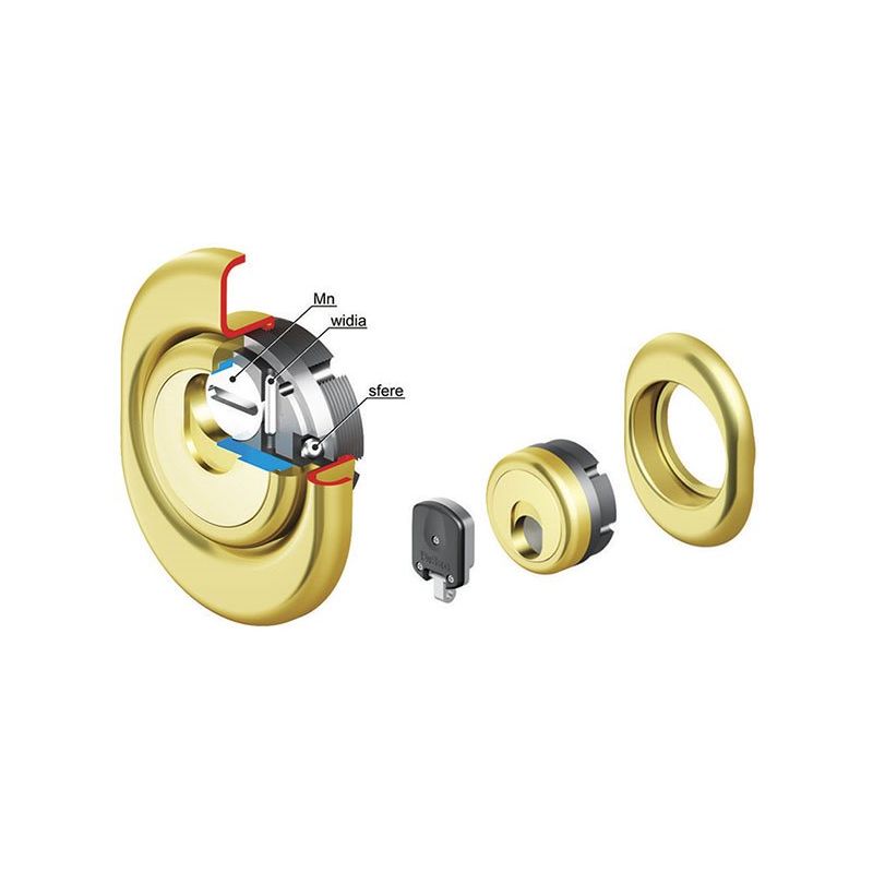 Magnetic key protection for DISEC 3G3FM-25D1 cylinder
