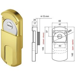 Protezione a chiave magnetica per cilindro DISEC MG351 MINI