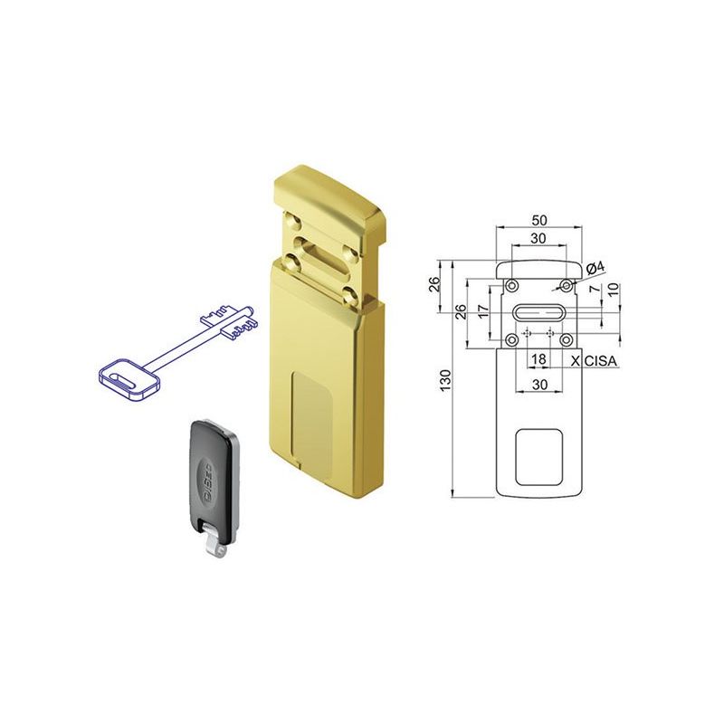 Magnetic key protection for DISEC MG220MINI double bit locks