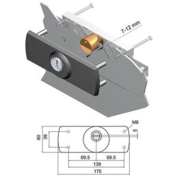 Anti-tear plate lock roller shutter DISEC DN24PST