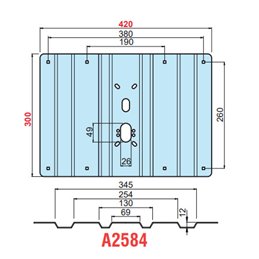 Corrugated plate reinforcement for DISEC A2584 420x300 overhead locks