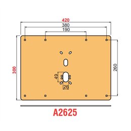 Smooth plate reinforcement for DISEC A2625 420x300 overhead locks