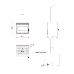 Stufa a legna Palazzetti Asia 70 9 KW 5 stelle