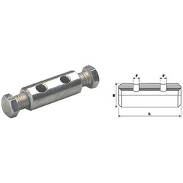 FILOFOR double barrel clamp for galvanized steel ropes with