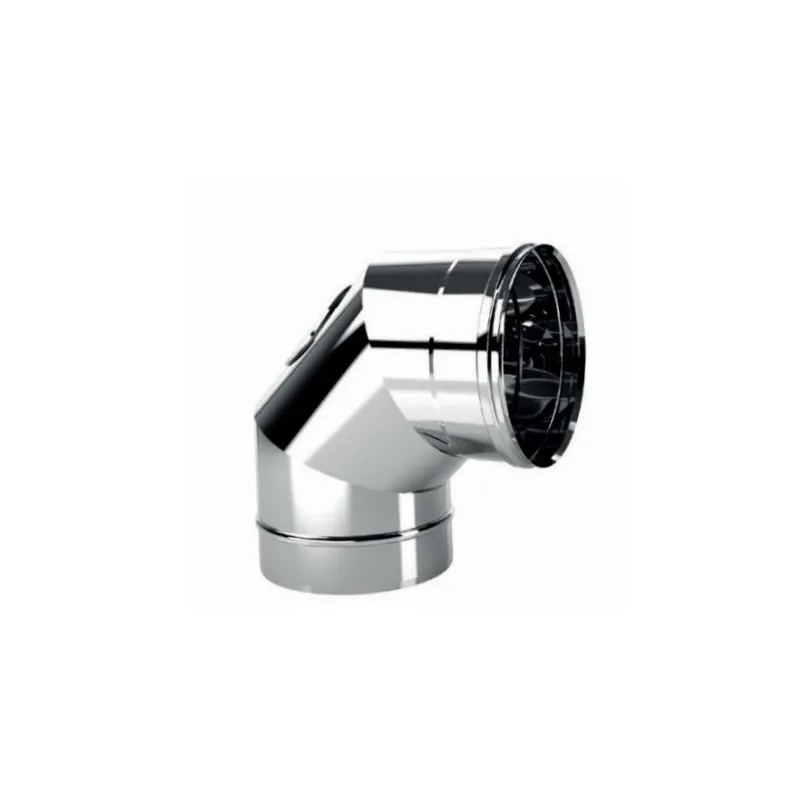 90° bend with MONO De Marinis Inox INSPECTION single wall chimney