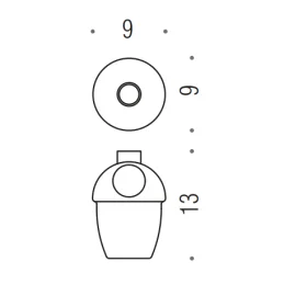 [SPARE PART] Container soap dispenser B9352 Colombo Design