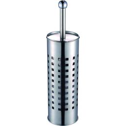 Portascopino WC INOX VIGOR tondo da appoggio