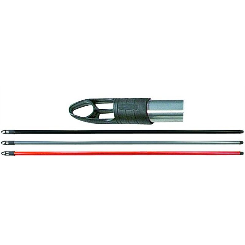 Painted iron broom handle