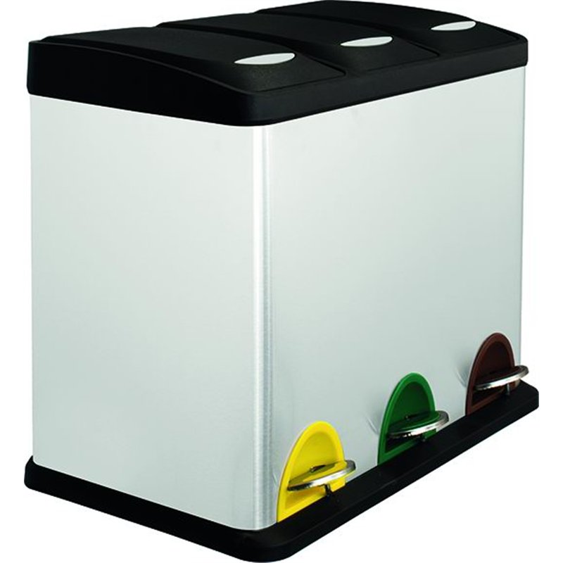 BIS TRIS recycling bin with 3 baskets 8+8+8 lt.