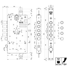 Mottura BT.L20 BNOVA electronic mortise lock