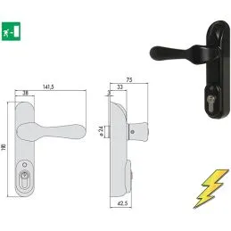 Elettromaniglia CISA 07074.80 per maniglioni antipanico applicare