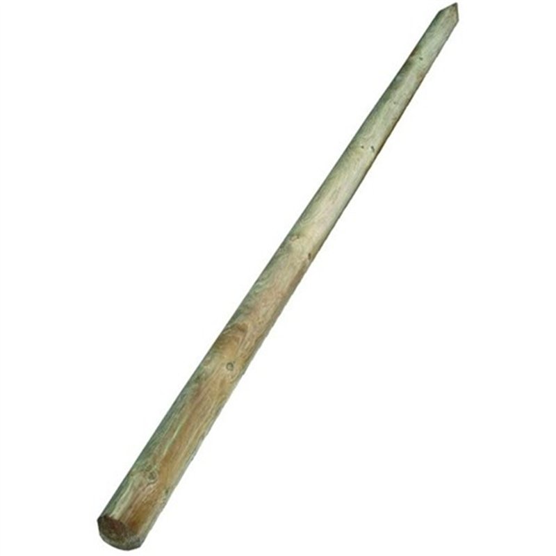 Palo tondo a punta in legno impregnato diam. 8 cm. x 200