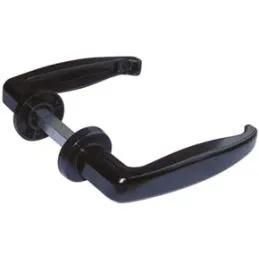 Budget handle for gates in black aluminum fixing with grub screw 357