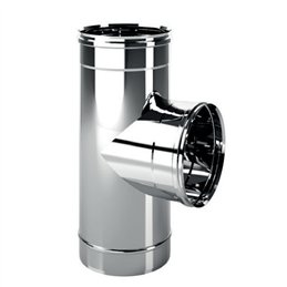 Raccordo a T 90° MT9 Mono Inox Aisi316 Canna fumaria monoparete