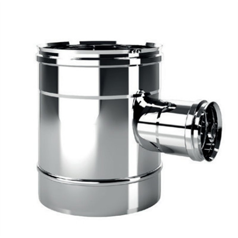 90 gradi reduced T-pipe Ø80 MONO De Marinis single-walled flue