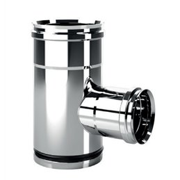 Raccordo a T 90° ribassato ridotto 80mm MTRC Mono Inox Aisi316