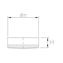 Blind cap MTCST Mono Stainless Steel Aisi316 Single-wall flue